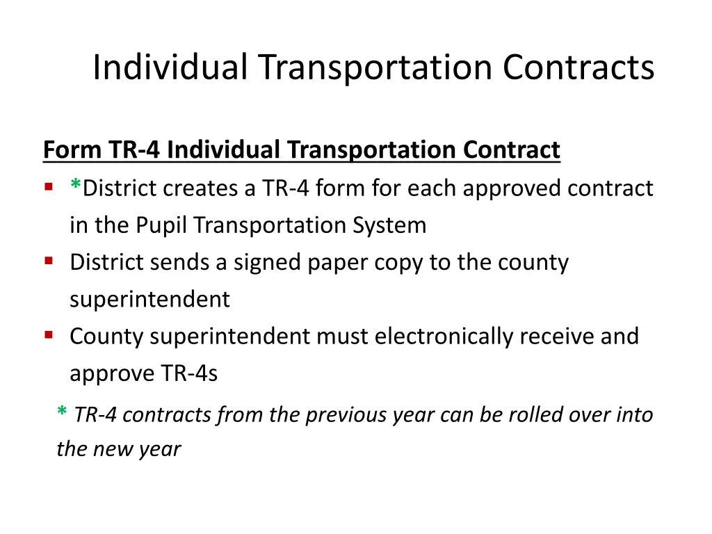 individual transportation contracts 4