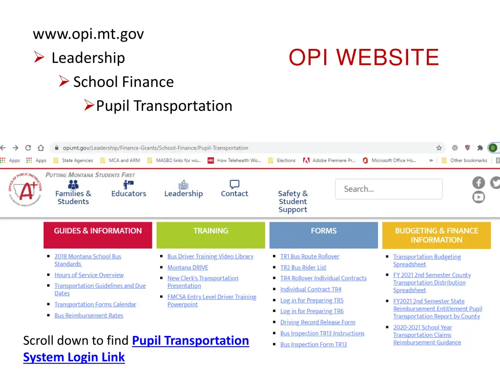 www opi mt gov leadership school finance pupil