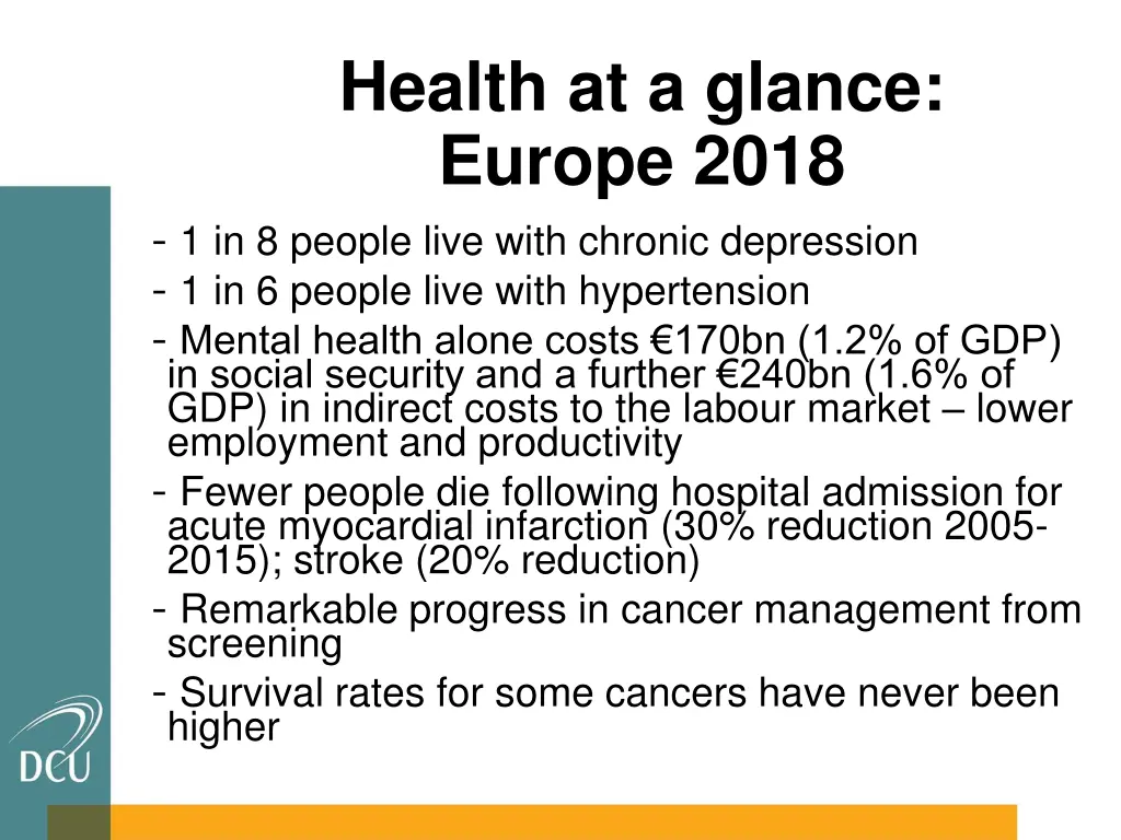 health at a glance europe 2018 1 in 8 people live