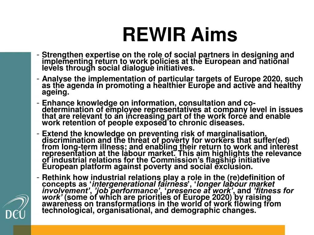 rewir aims
