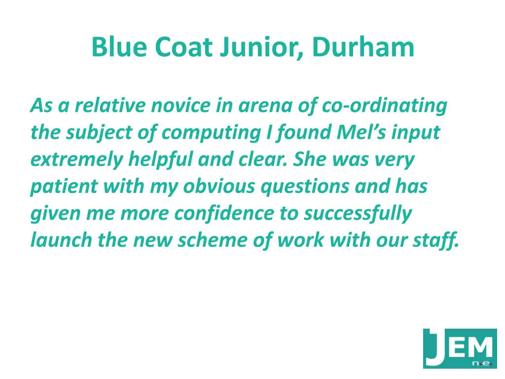 blue coat junior durham