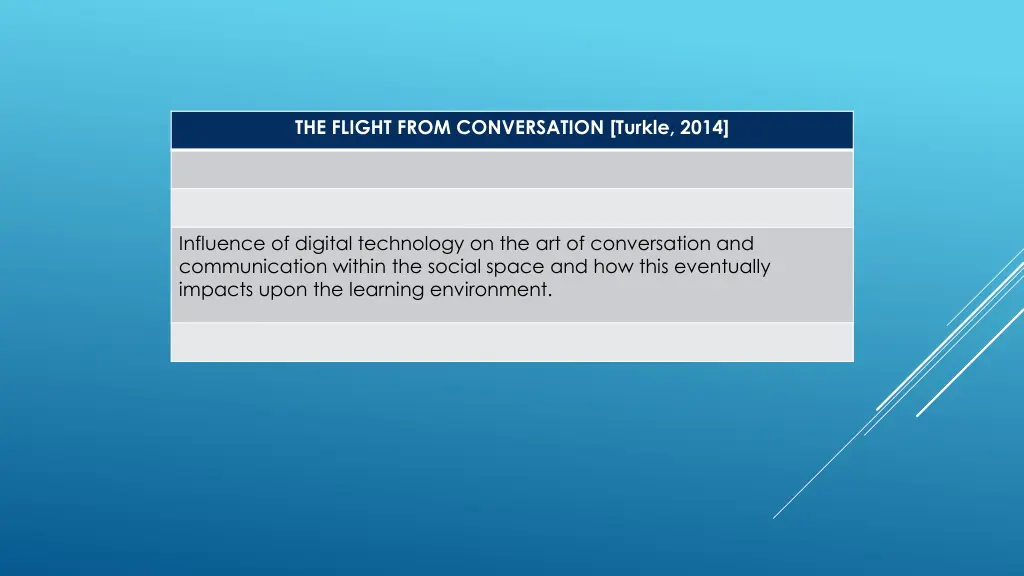 the flight from conversation turkle 2014