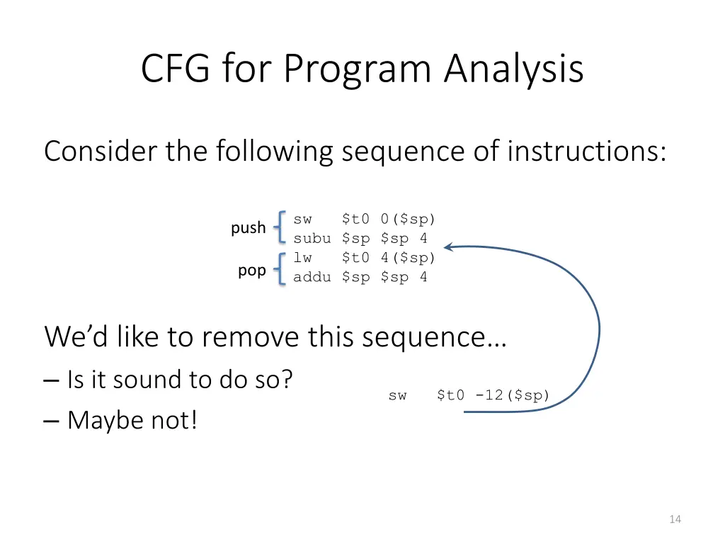 cfg for program analysis