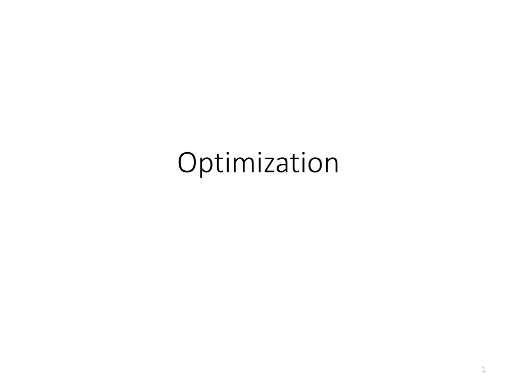 optimization