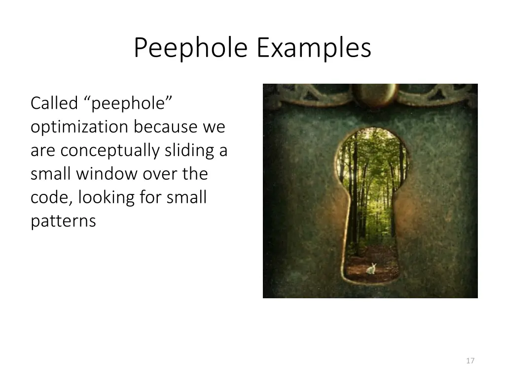peephole examples