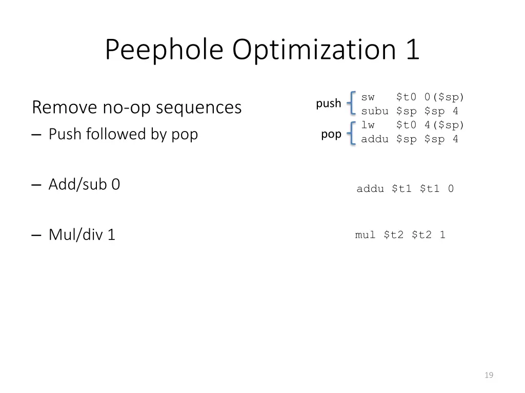peephole optimization 1