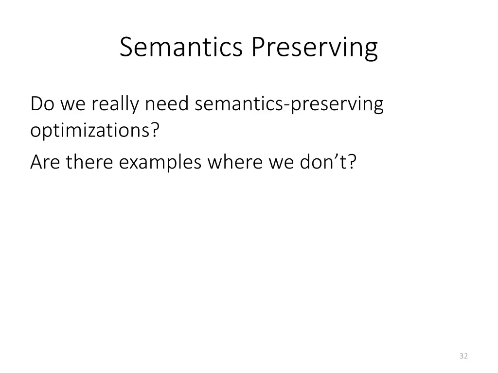 semantics preserving