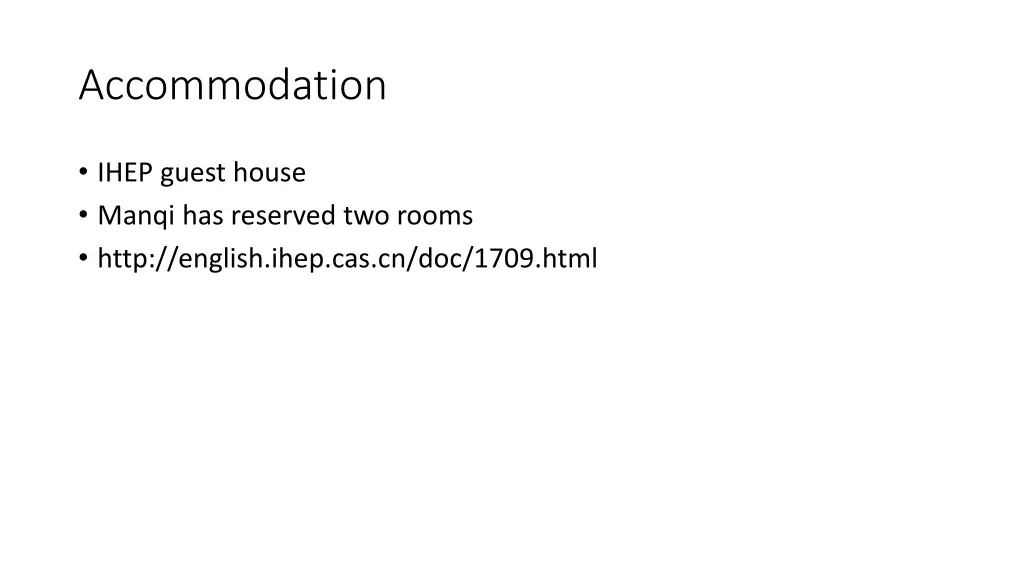 accommodation