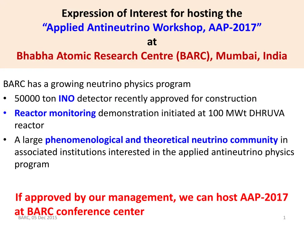 expression of interest for hosting the applied