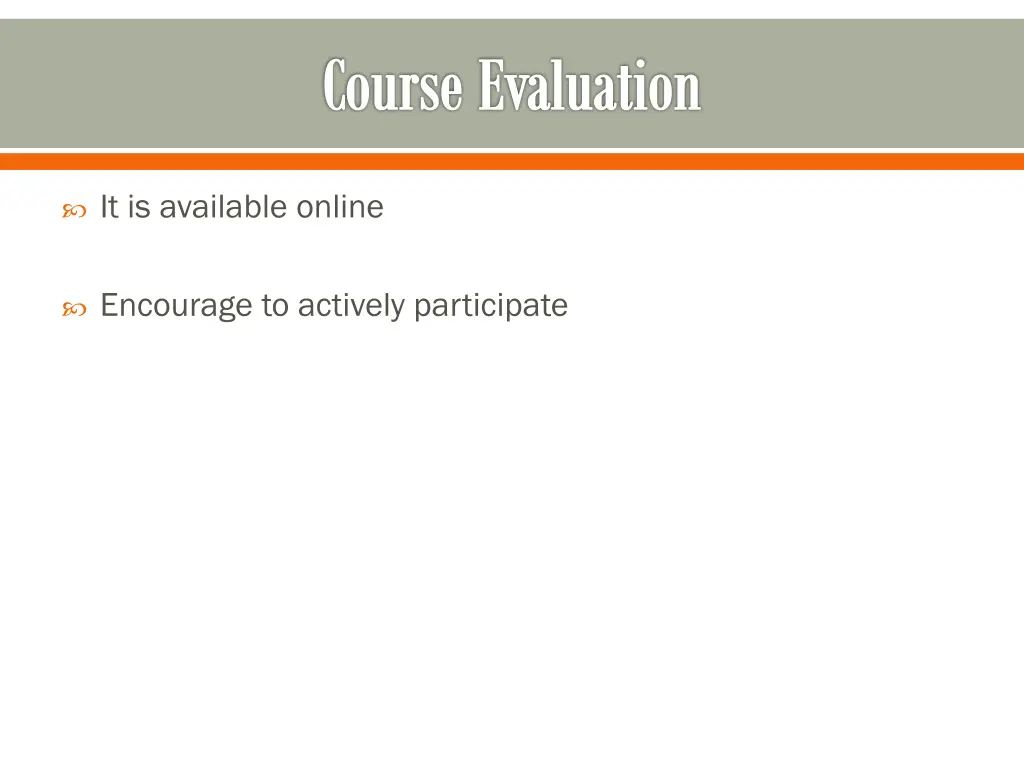 course evaluation
