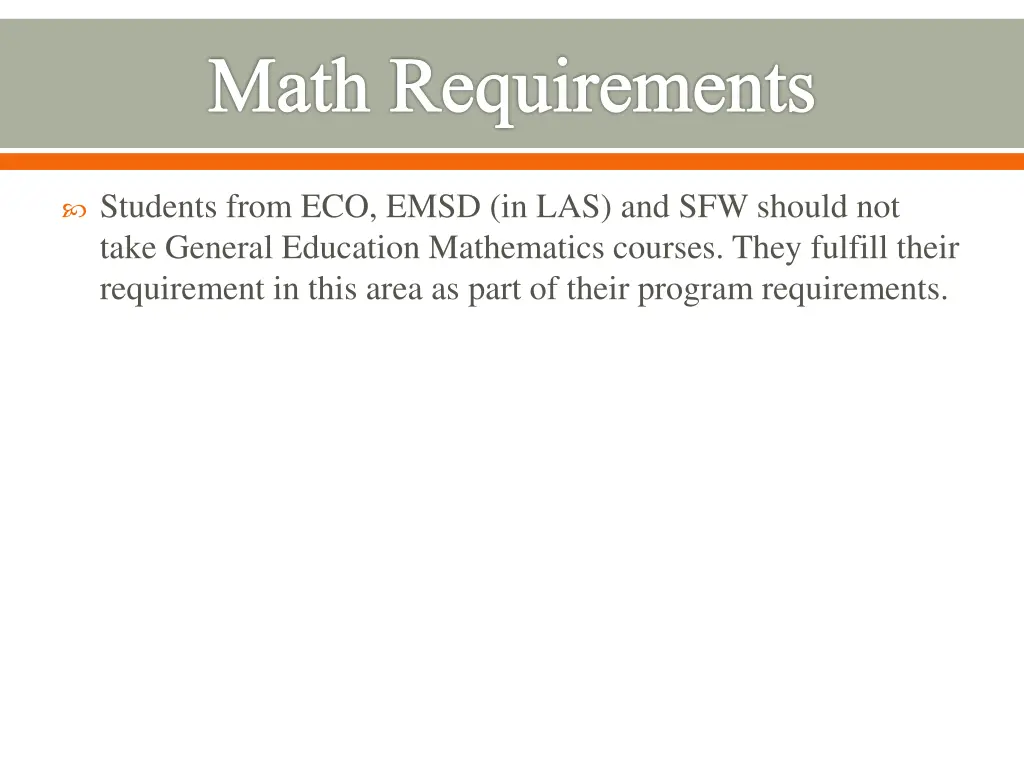 math requirements 4