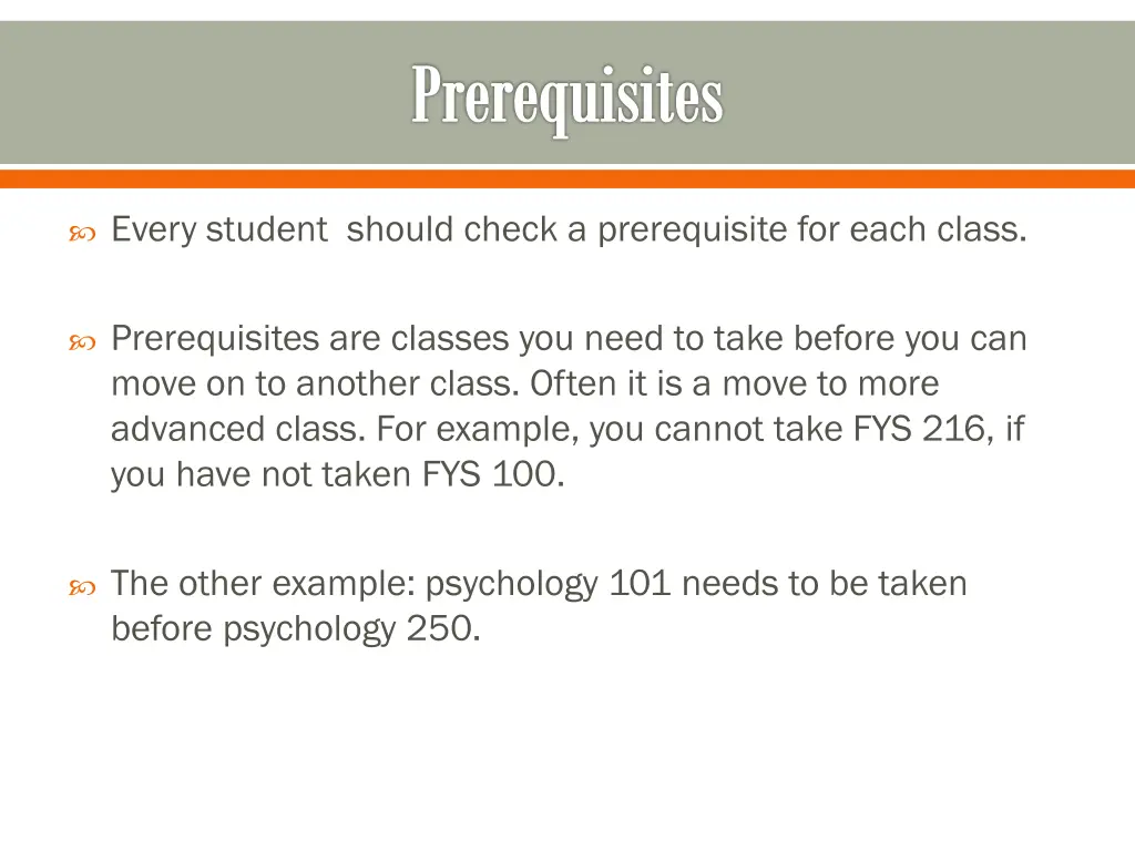 prerequisites