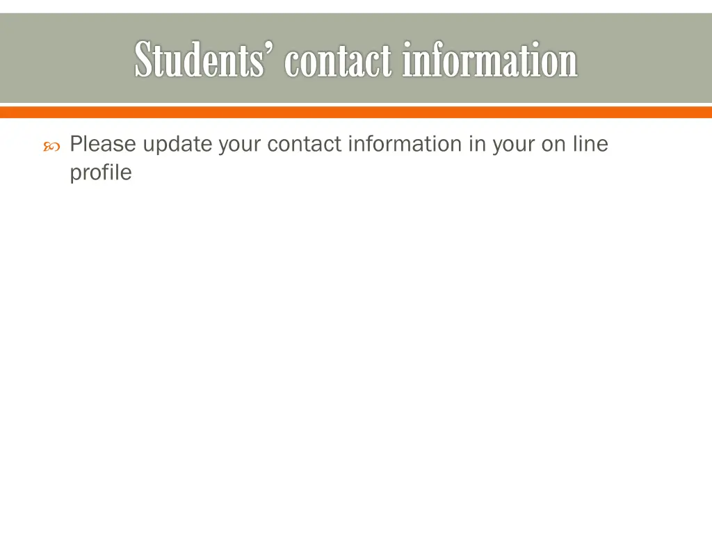 students contact information