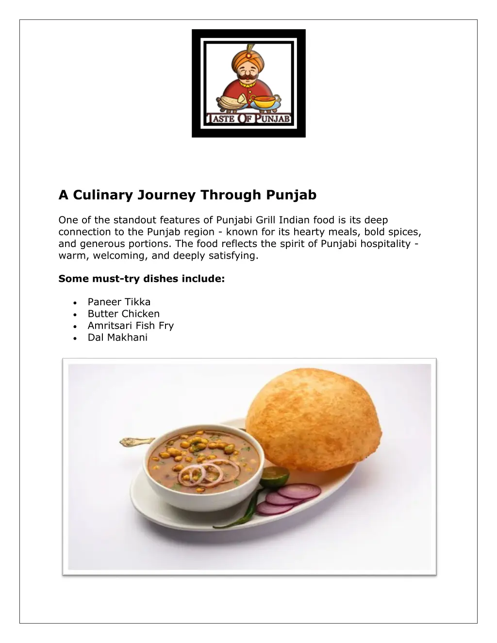 a culinary journey through punjab