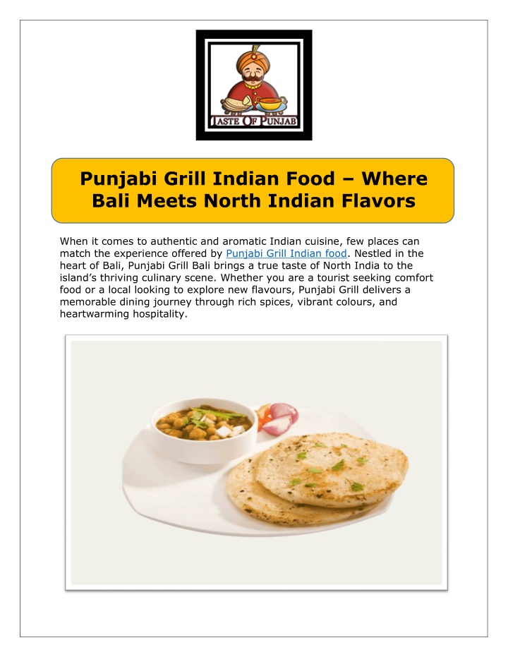 punjabi grill indian food where bali meets north