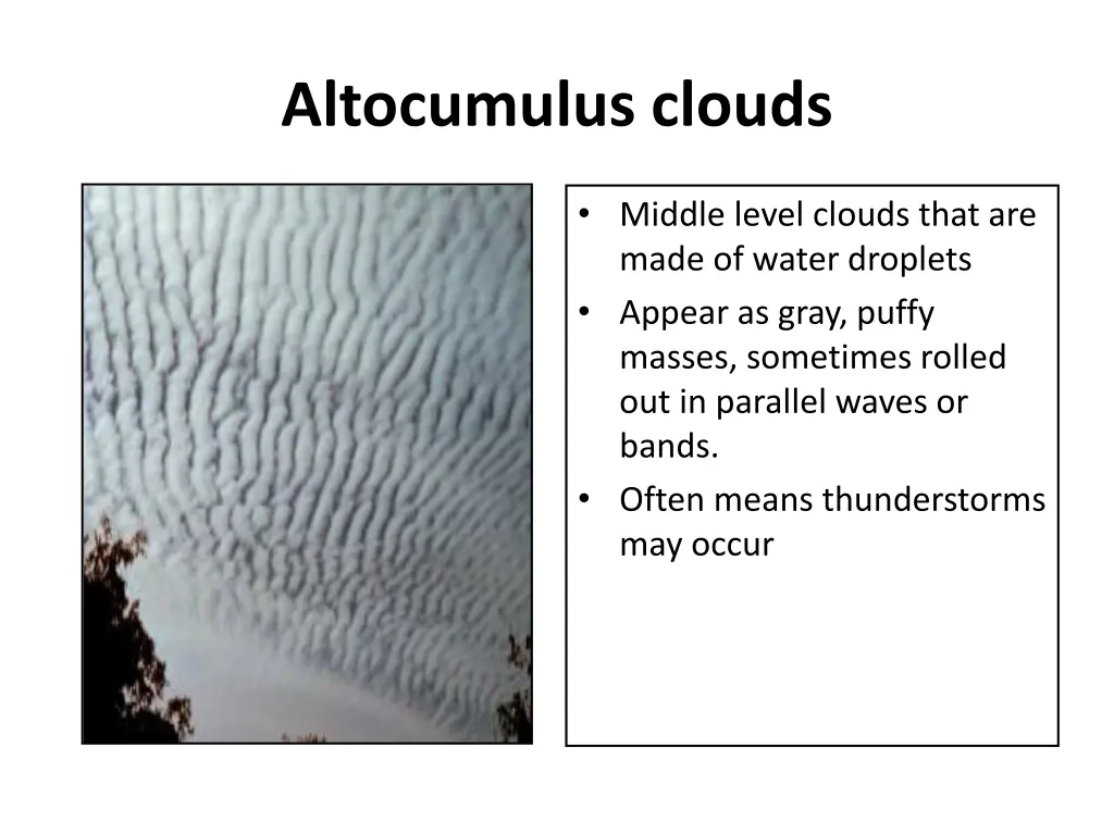 altocumulus clouds