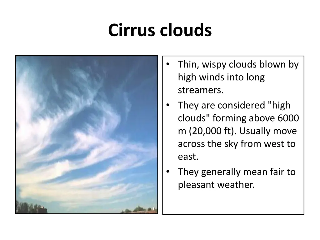 cirrus clouds