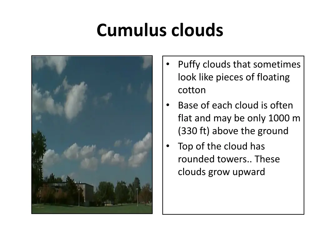 cumulus clouds