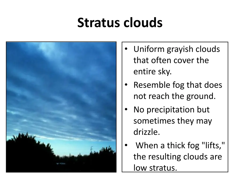 stratus clouds