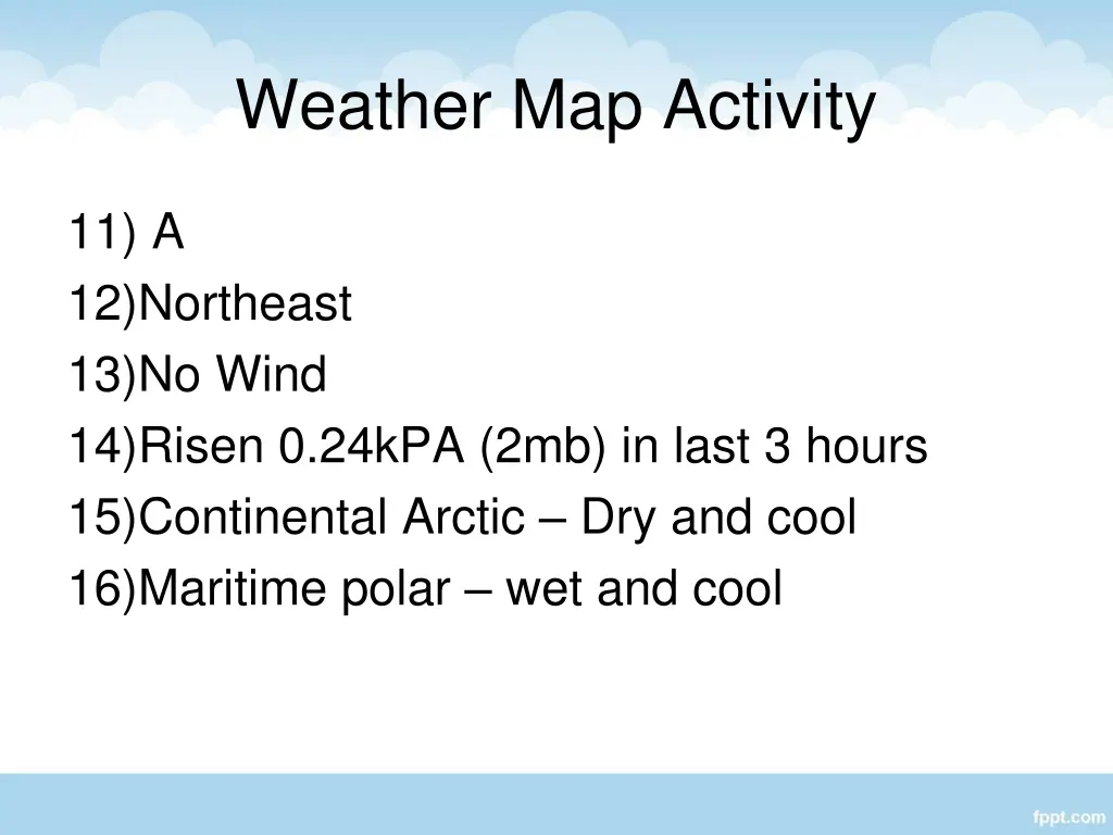 weather map activity 2