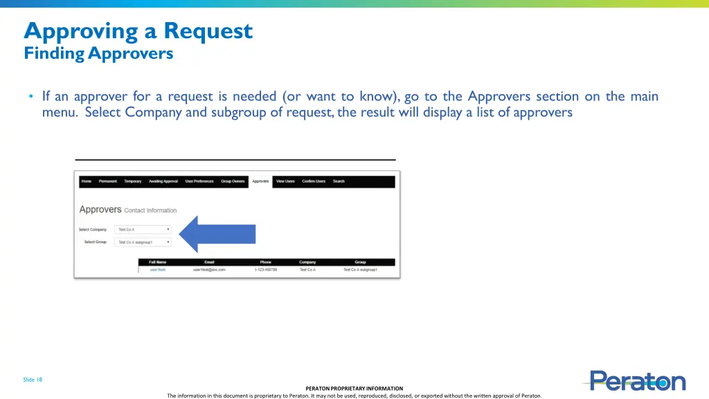 approving a request finding approvers