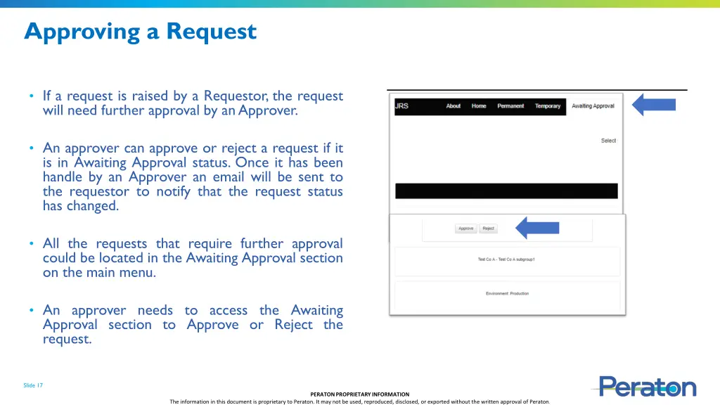 approving a request