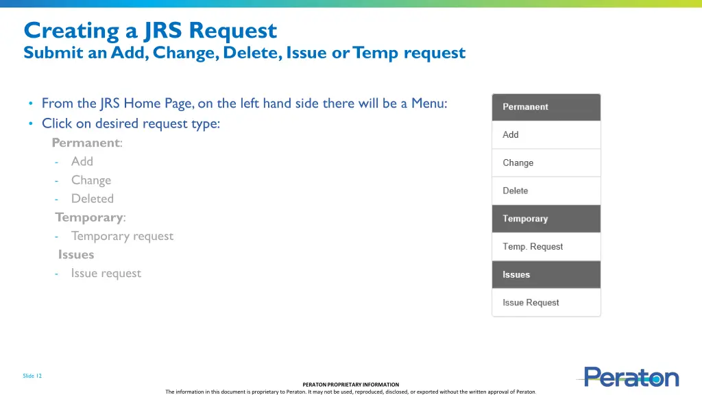 creating a jrs request submit an add change