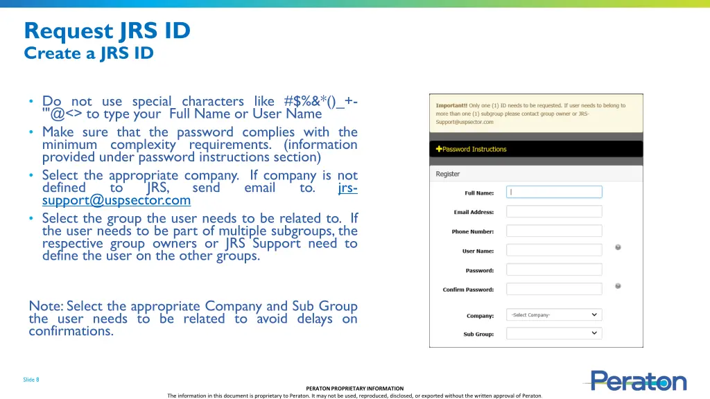 request jrs id create a jrs id 1