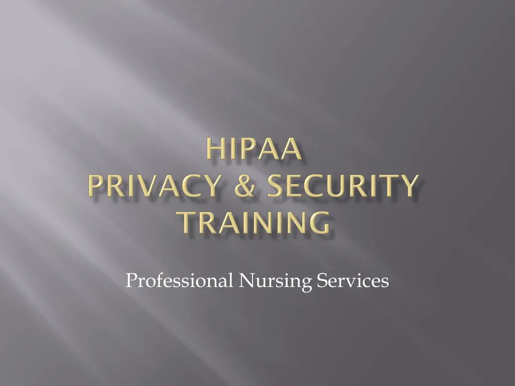professional nursing services