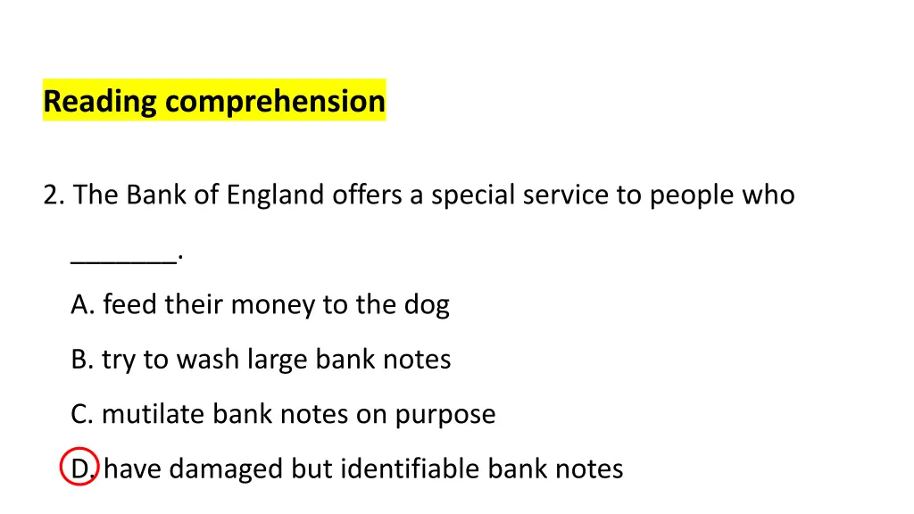 reading comprehension 1