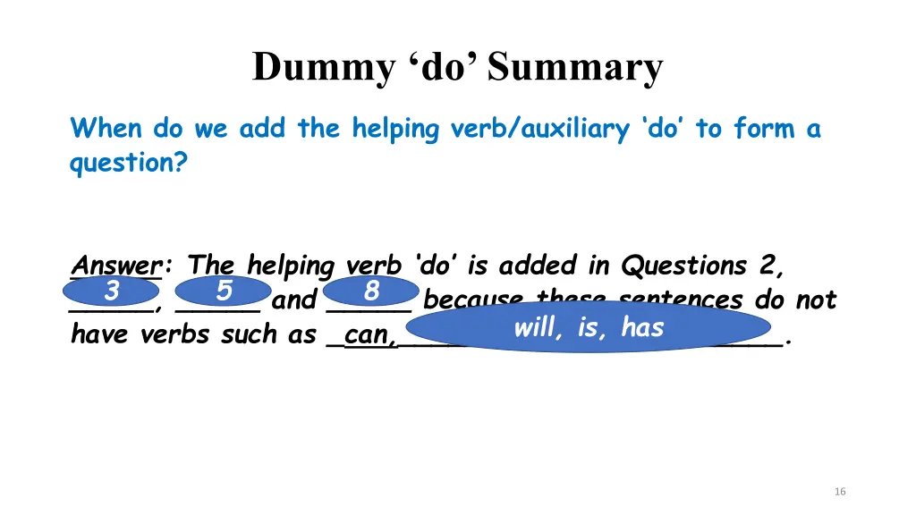 dummy do summary