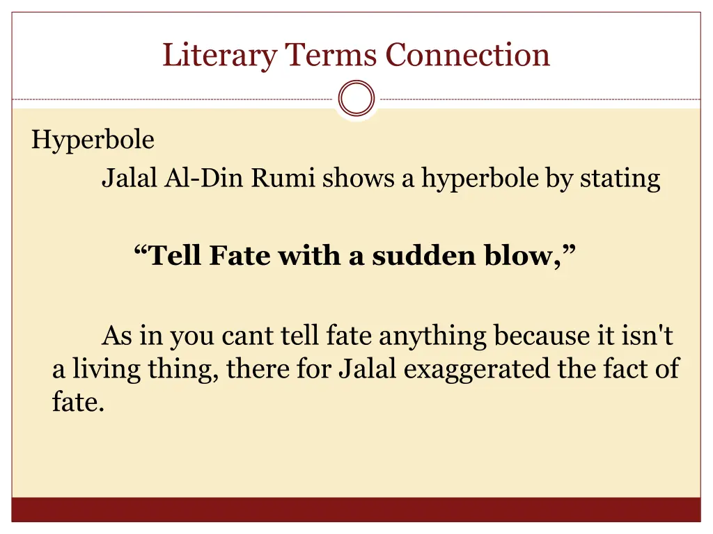 literary terms connection 3