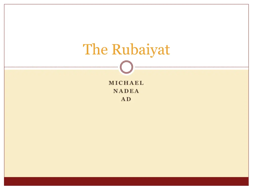 the rubaiyat