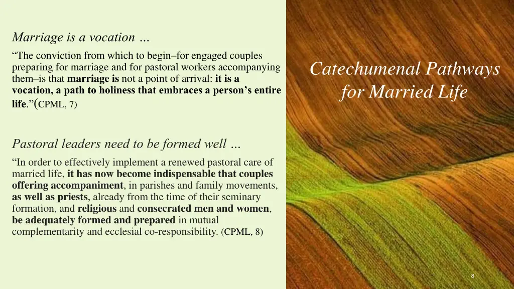 marriage is a vocation the conviction from which
