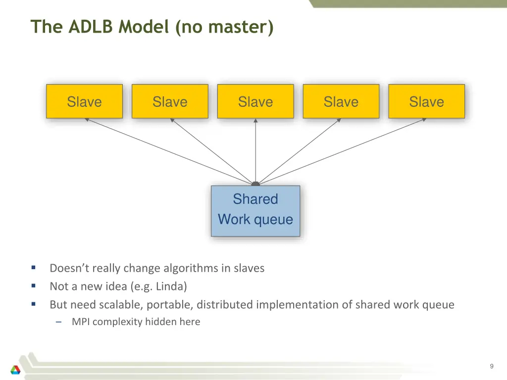 the adlb model no master