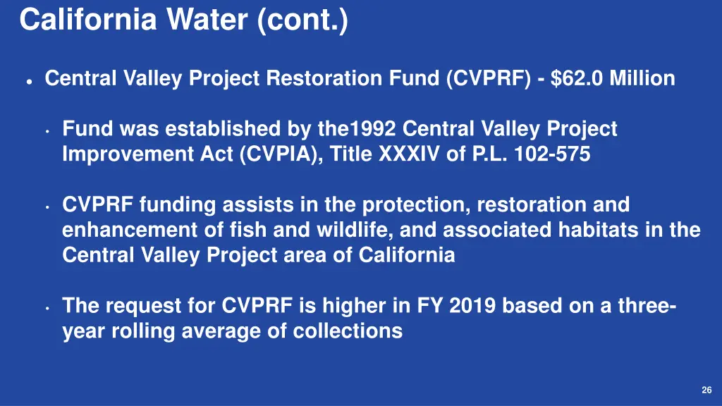 california water cont