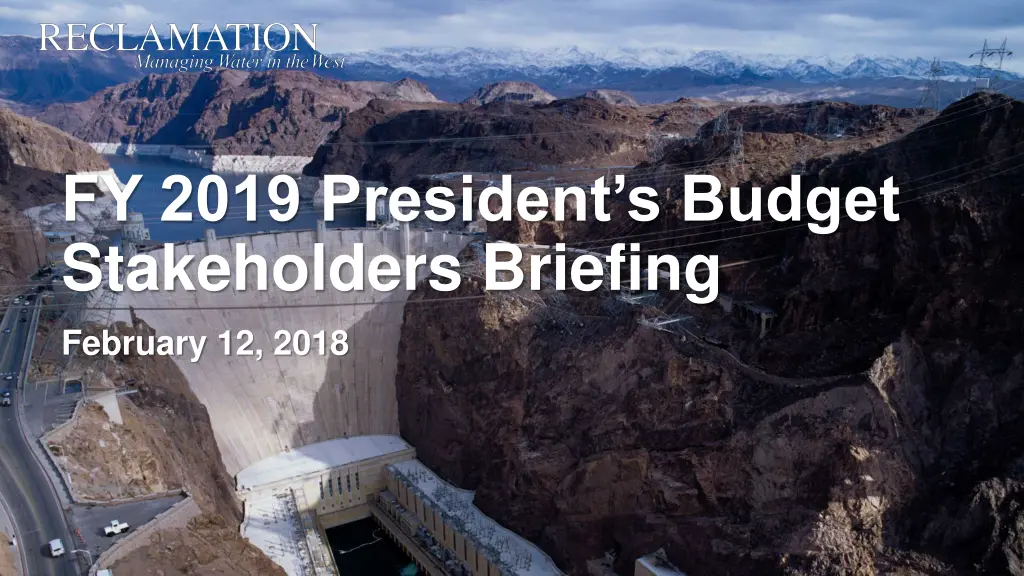 fy 2019 president s budget stakeholders briefing