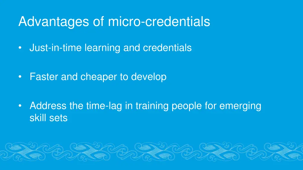 advantages of micro credentials