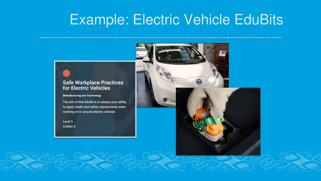 example electric vehicle edubits