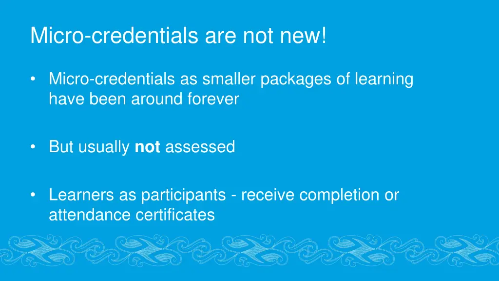 micro credentials are not new