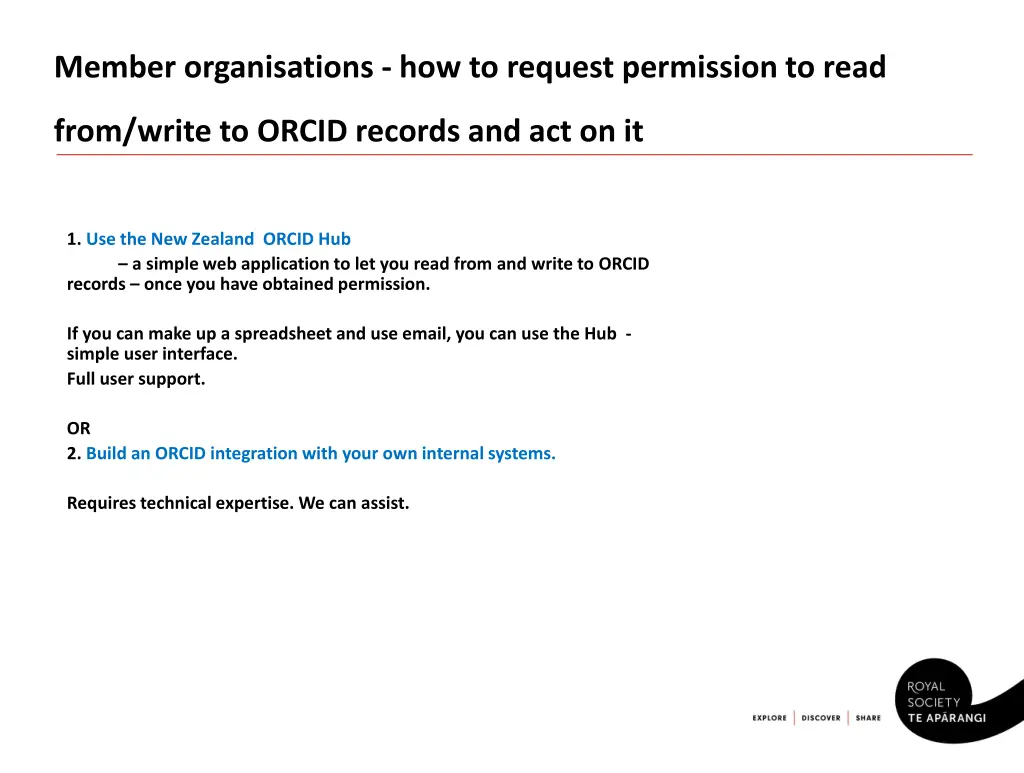 member organisations how to request permission