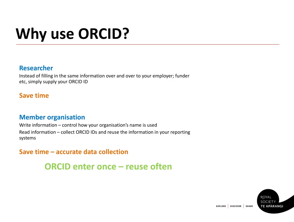 why use orcid