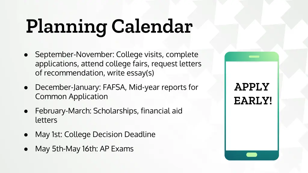 planning calendar