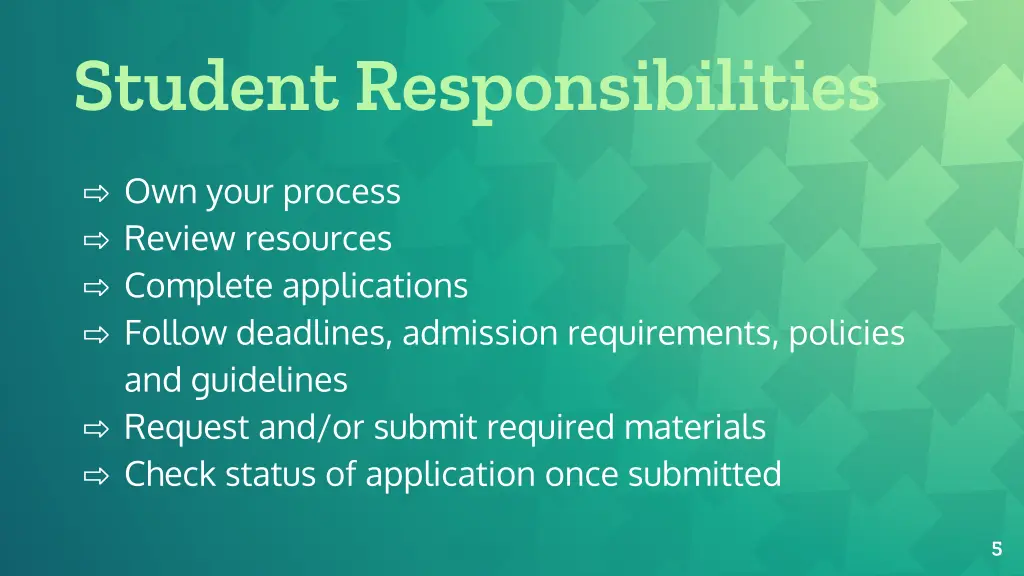 student responsibilities