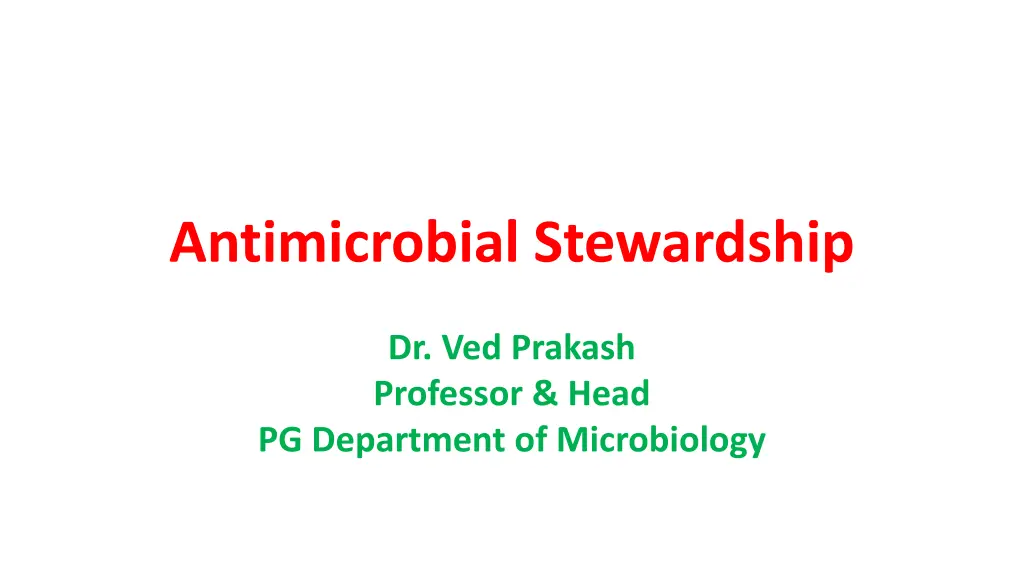 antimicrobial stewardship