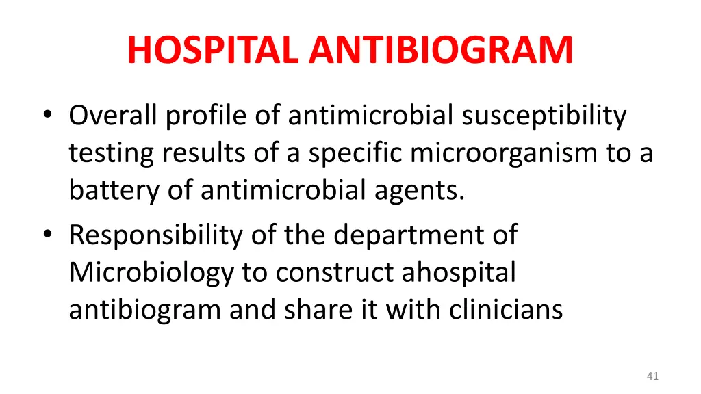 hospital antibiogram