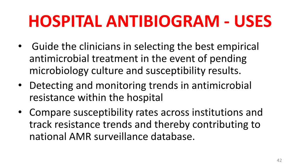 hospital antibiogram uses