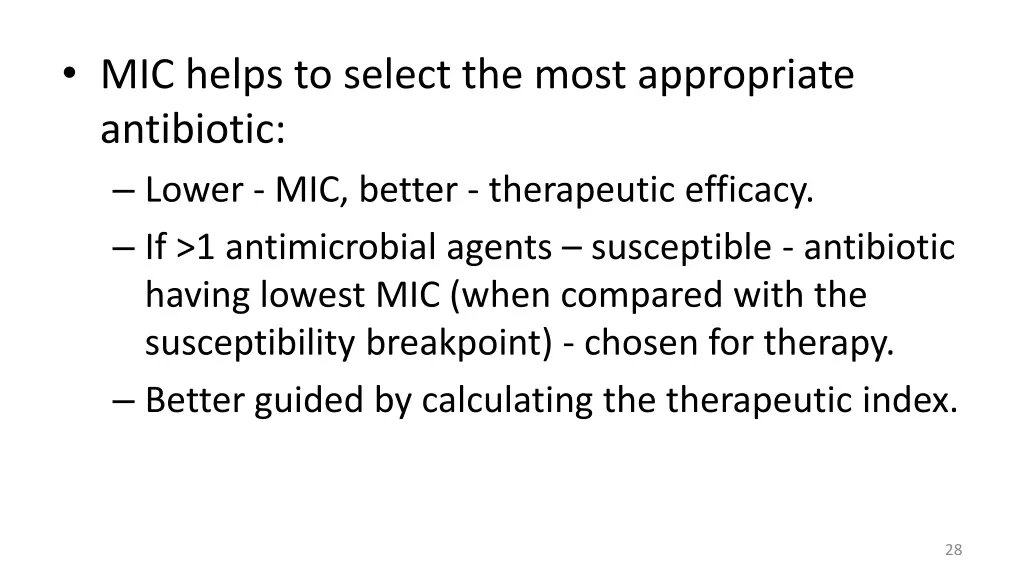 mic helps to select the most appropriate