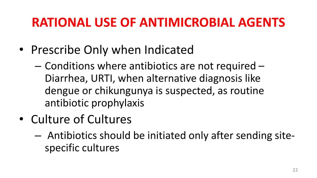 rational use of antimicrobial agents