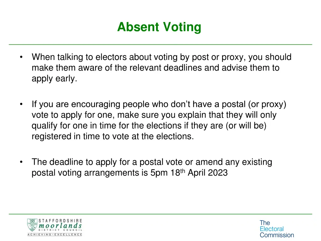 absent voting